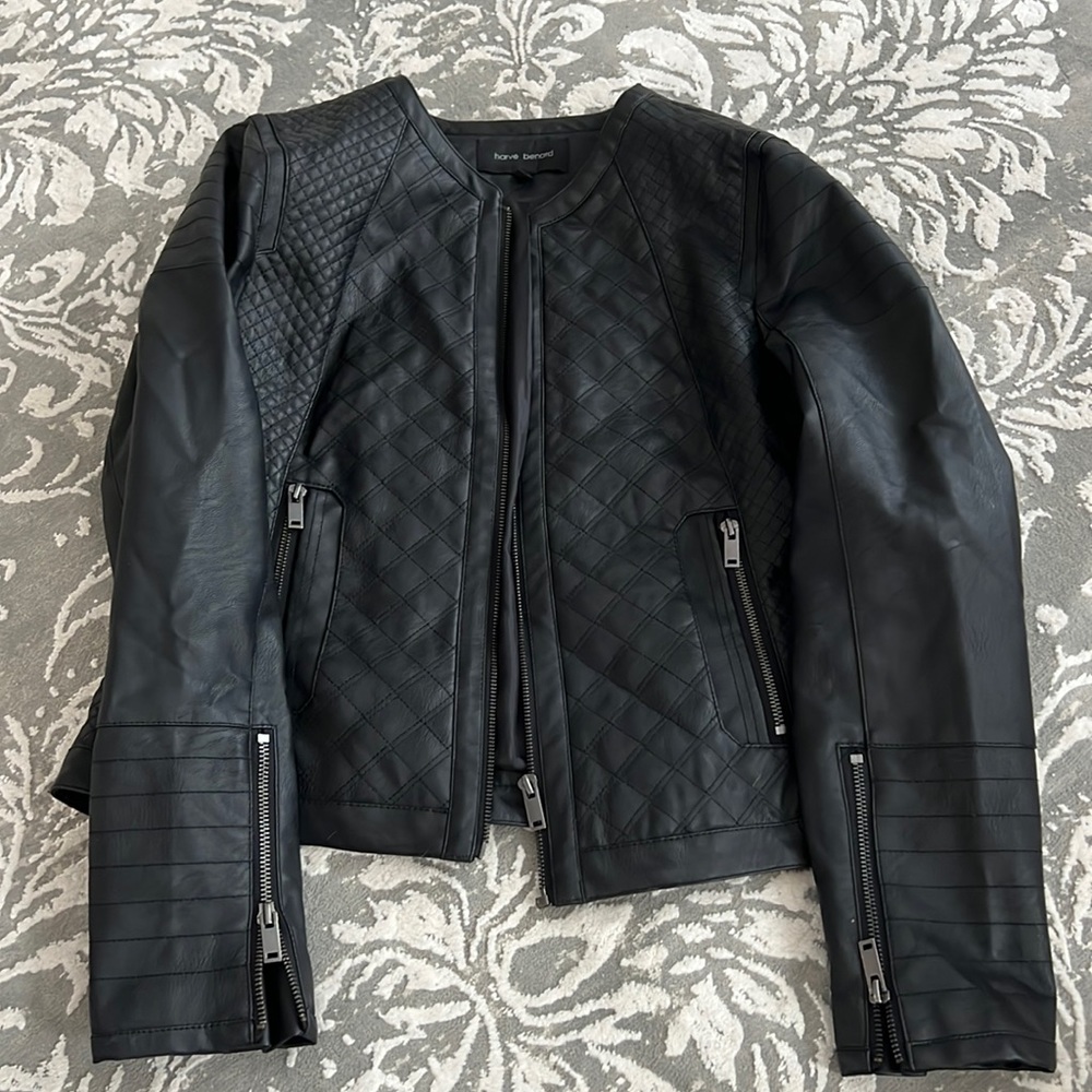 Faux leather jacket